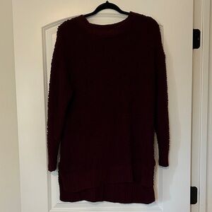 Women's Burgundy Oversized Sweater